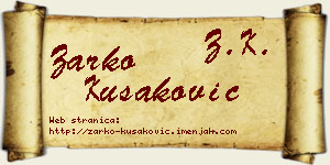 Žarko Kušaković vizit kartica